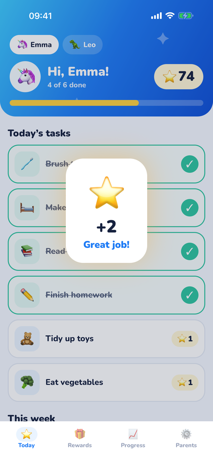 Earn stars
