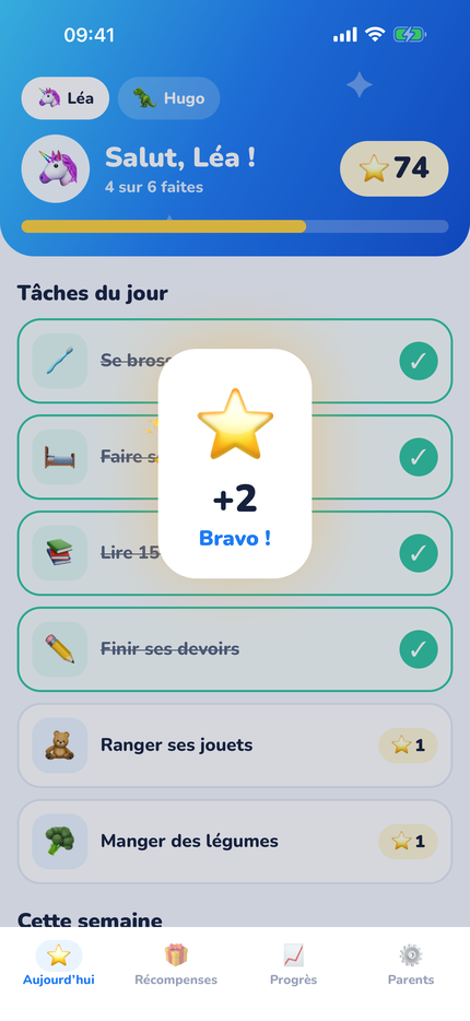 Gagner des étoiles