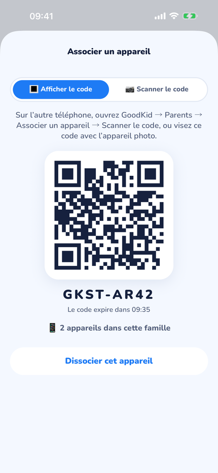 Le téléphone de chaque parent, à jour